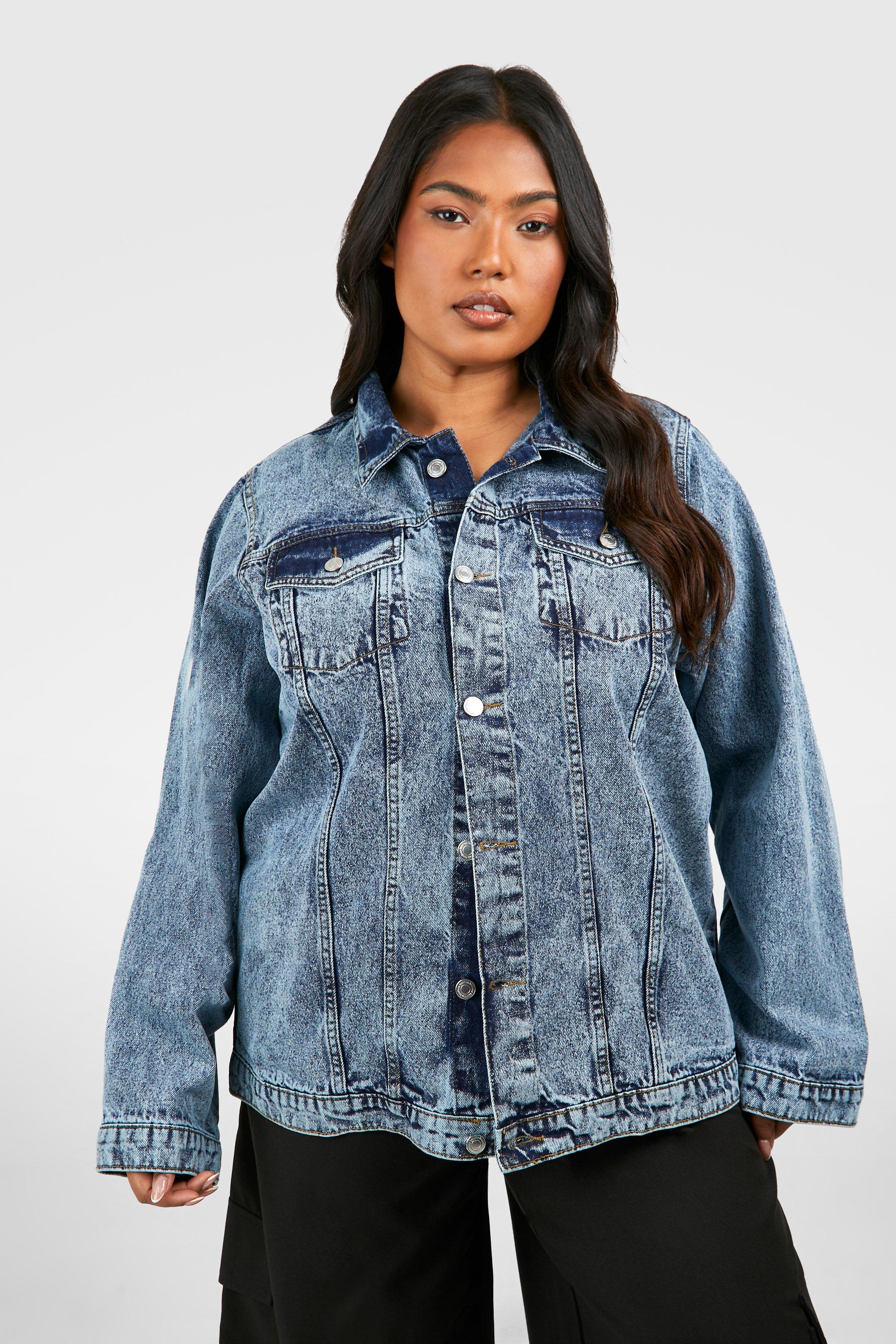 Plus size denim shrug best sale